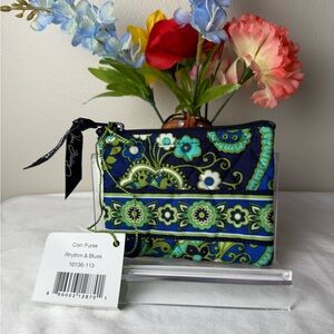 NWT Vera Bradley Rhythm & Blues Coin Purse Retired Pattern - LAST ONE